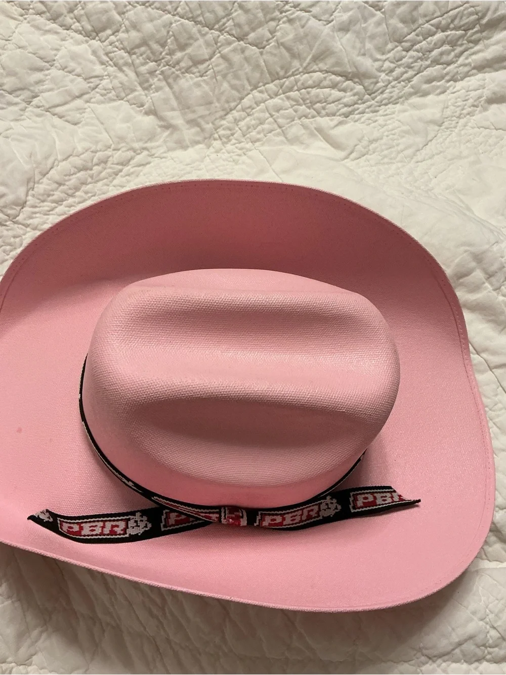 PBR bullhide pink Western Cowboy Hat with Decorative Band